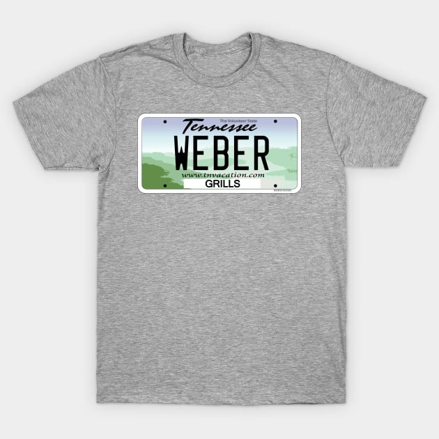 Tennessee Custom Weber grill license plate T-Shirt by zavod44